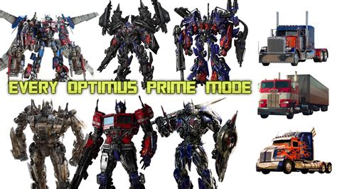 Optimus Prime All Forms In Transformers Live Action Films Youtube