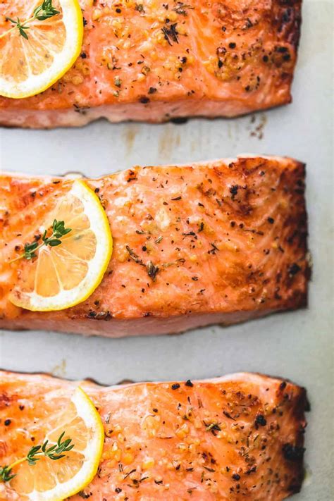 Here's an easy method for oven baked salmon that works every time! Best Easy Healthy Baked Salmon | Creme De La Crumb