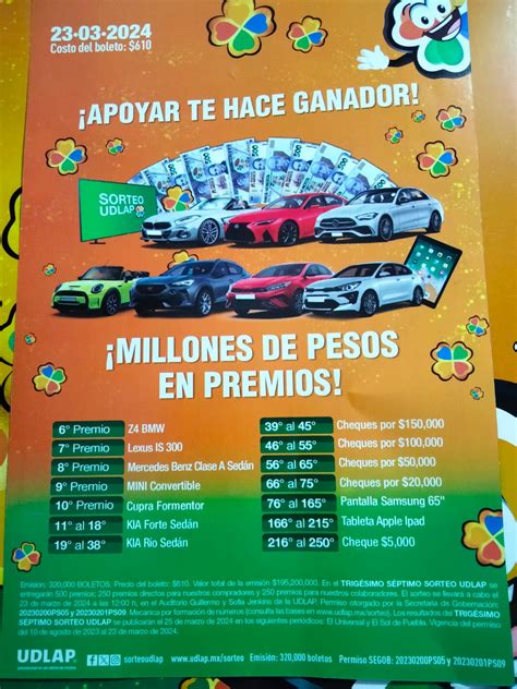 LA UDLAP ANUNCIA SU TRIGESIMA SEPTIMA EDICION DEL SORTEO UDLAP