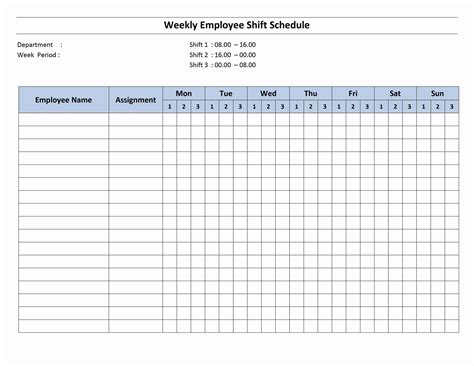Employee work schedule template thumbnail preview. Free Weekly Schedule Templates For Word - 18 Templates ...