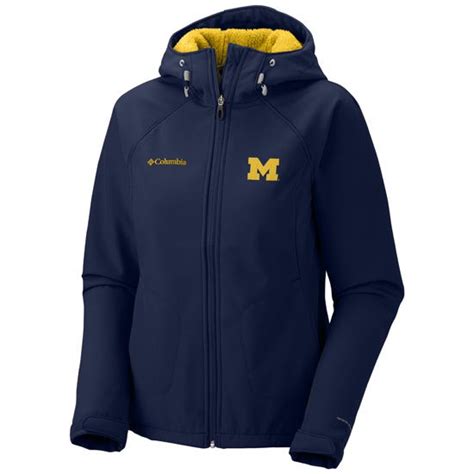 Columbia University Of Michigan Ladies Phurtec Softshell Jacket