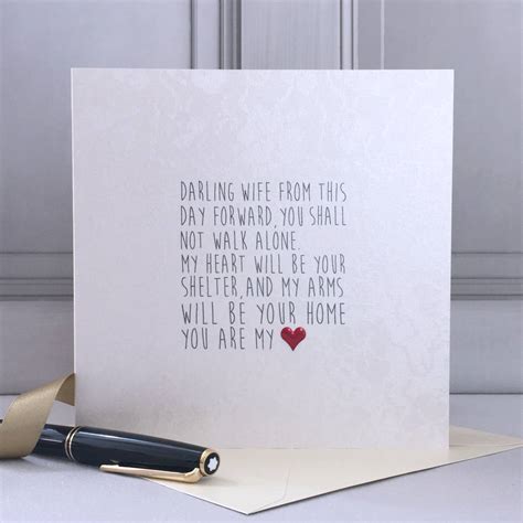 Husband Or Wife Poem Wedding Card By Apple Of My Eye Design