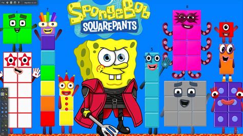 Spongebob And Numberblocks Puzzle Tetris Game 196 To 200 Asmr Space The