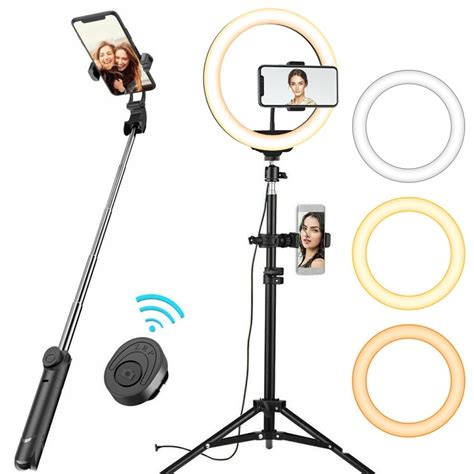 10 Led Ring Light Photographic Selfie Ring Lighting With Stand Selfie