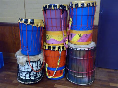 Rhythm Drumming And Dance Recycled Drum Making