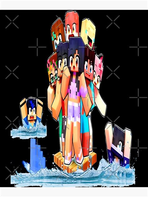 Aphmau Friends Minecraft Poster By Themagicianfox Redbubble