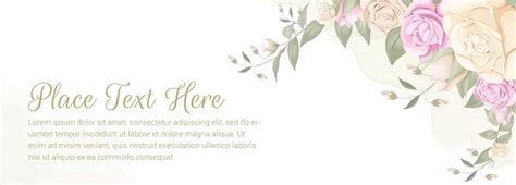Premium Vector | Floral backdrop banner for wedding background
