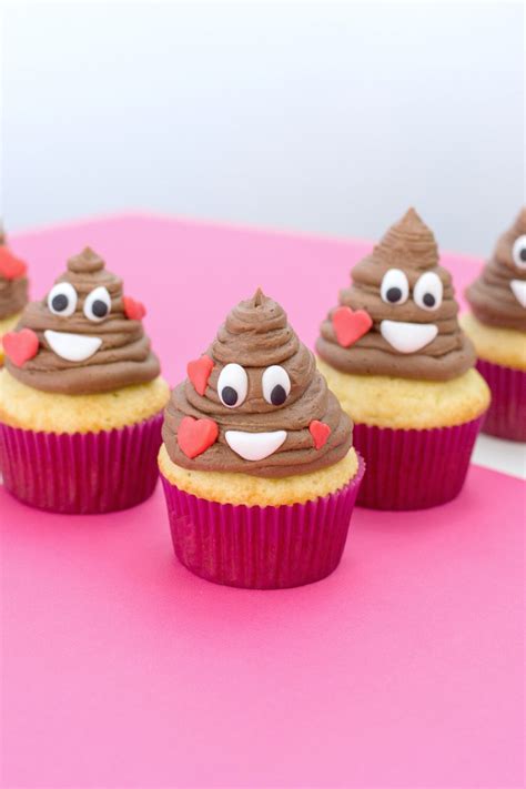 Super Easy Poop Emoji Cupcakes Whispered Inspirations