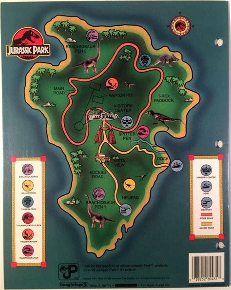 Jp Book Isla Nublar Map Jurassic Pedia