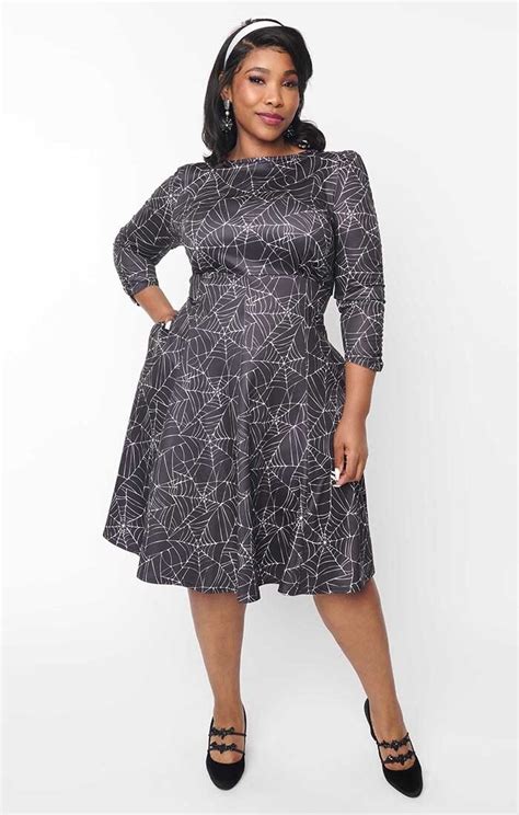 Spiderweb Swing Dress Curve Collection Plus Size Broadway Pinups