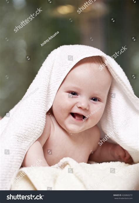 Baby Hiding Under White Blanket Stock Photo Edit Now 426860272