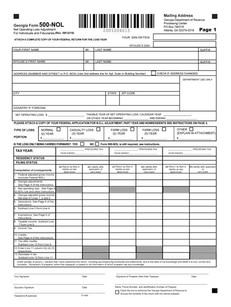 Ga Dor 500 Nol 2019 Fill Out Tax Template Online Us Legal Forms