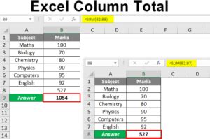 Excel Column Total | How to Use Excel Column Total with ...