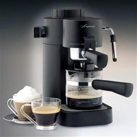 Fill the pitcher designated for milk halfway. St Joseph Hospital: Cappuccino Machine
