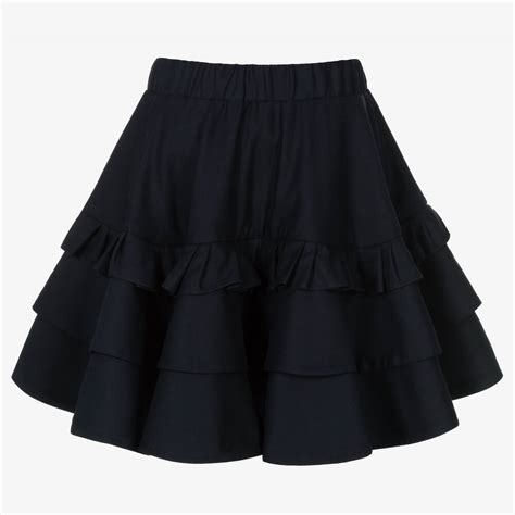 Jessie And James London Girls Navy Blue Cotton Skirt Childrensalon