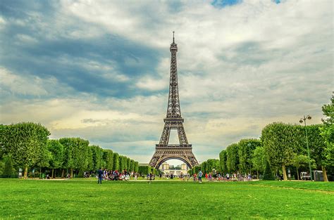 Eiffel Tower On Champs De Mars In Paris France Photograph By
