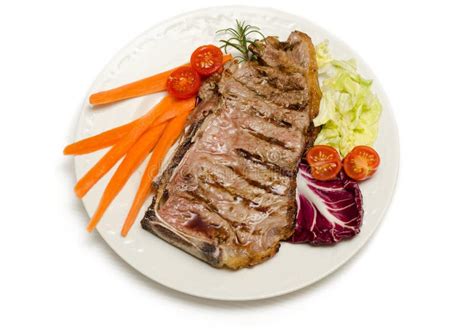 Beef Steak And Vegetable Garnish Stock Photo Image Of Meal Grilled