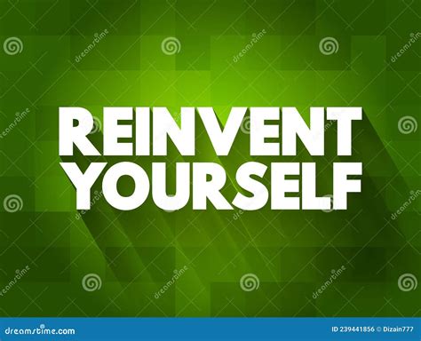 Reinvent Yourself Text Quote Concept Background Stock Illustration