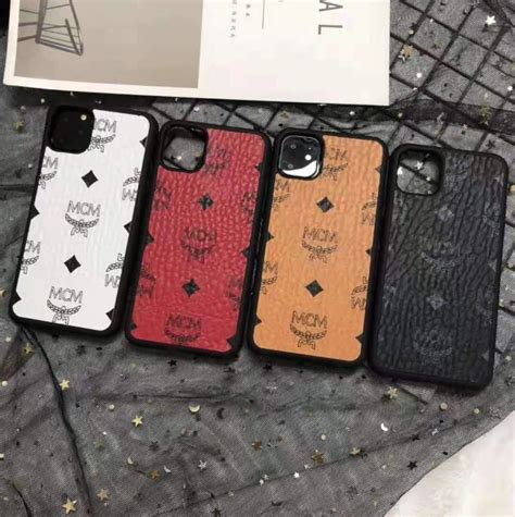Mcm Style Leather Shockproof Designer Iphone Case Iphoneケース かわいい 携帯