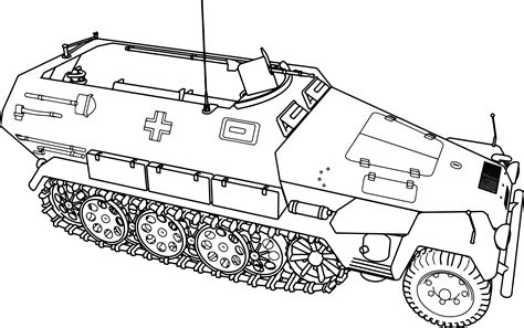cool Hanomag Sd Kfz 251 Tank Coloring Page | Trang tô màu, Xe quân dụng