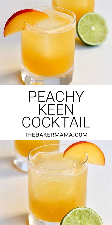 Peachy Keen Cocktail Peach Jam Fruity Cocktail Recipes Fruity Cocktails