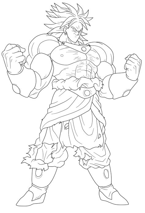 Lineart Broly Lssj By El Maky Z On Deviantart