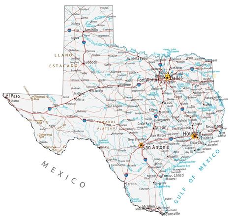 Major Cities Map Of Texas - Show Me The United States Of America Map