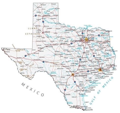 Map Of Texas Cities And Roads Gis Geography