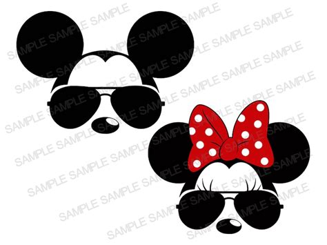 Mickey Mouse SVG Sunglasses Mickey SVG Sunglasses Minnie Etsy