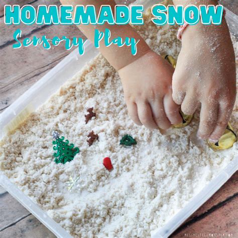 Homemade Snow Sensory Play Messy Little Monster