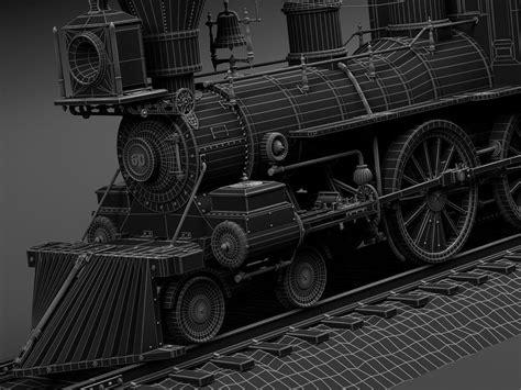 Jupiter Steam Train 1868 3d Model Cgtrader