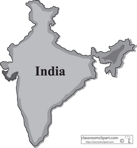 Photos Of India India Gray Map 1004 Picture Classroom Clipart