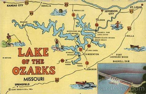 Map Of Lake Of The Ozarks Missouri Ozarks Missouri Ozarks Lake Ozark
