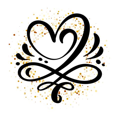 Heart Love Sign Vector Illustration Romantic Symbol Linked Join Passion And Wedding Design