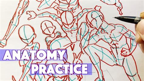 Drawing Anime Anatomy Practice Sketchbook Drawing Anime Manga