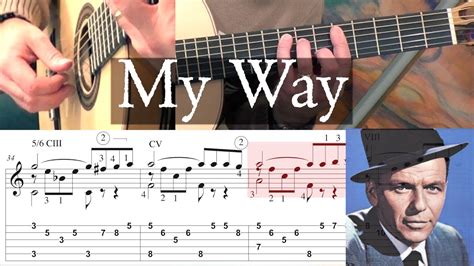 MY WAY Frank Sinatra Full Tutorial With TAB Fingerstyle Guitar YouTube