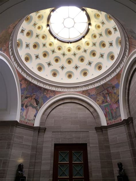Ceiling Of Missouri State Capitol Building Usa Editorial