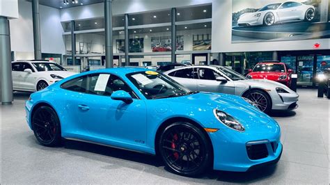 2019 Miami Blue Porsche 911 Carrera Gts Manual Walk Around Youtube