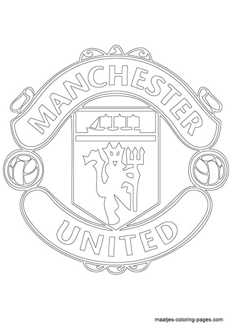 Manchester United Soccer Club Logo Coloring Page