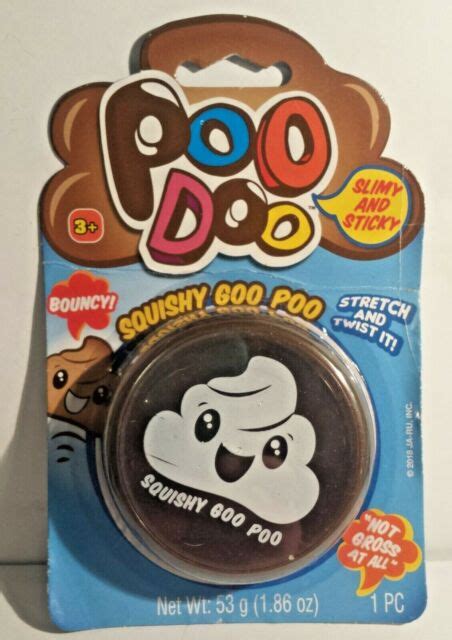 2 Poo Doo Poop Slime Squishy Bouncy Stretch And Twist Emoji Container Toy