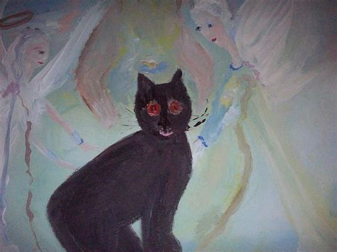 Chat Noir Painting By Judith Desrosiers Fine Art America