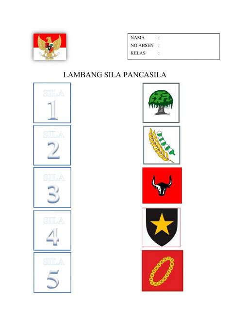 Mengenal Simbol Pancasila Worksheet Artofit