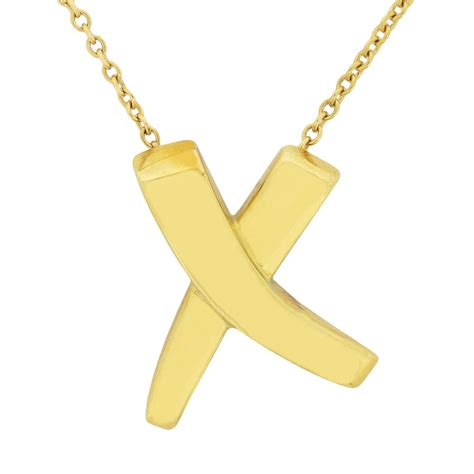 Tiffany And Co Graffiti X Necklace In 18 Carat Yellow Gold