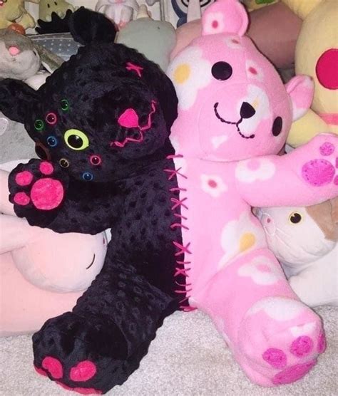 Pin By Cute Demon On Weird Creepy Stuffed Animals Pink Goth Kawaii Goth