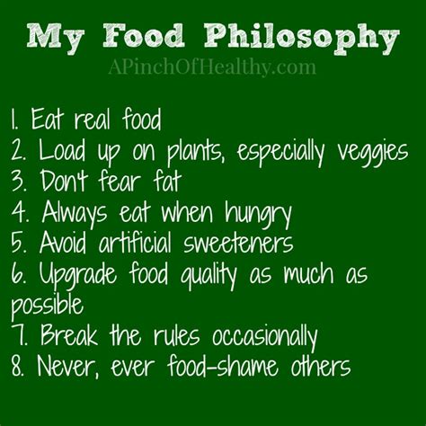 My Food Philisophy A Pinch Of Healthy
