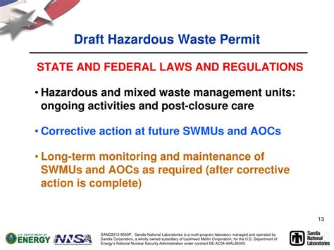 Ppt Hazardous Waste Permits Sandia National Laboratories Albuquerque