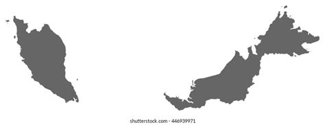 Vector Illustration Malaysia Map Stock Vector Royalty Free 1724166838