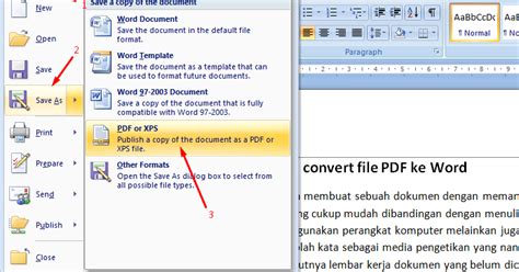 It supports almost all the operating systems. Cara Convert Word ke PDF Langsung Pada MS Word 2007 ...