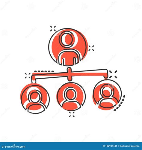 Corporate Organization Chart People Vector Icon In Comic Style People