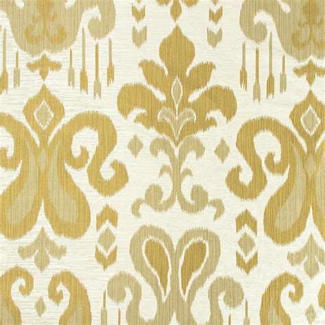 Gold Damask Fabric Upholstery Fabric Medallion Curtain